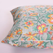 Load image into Gallery viewer, Block printed Cotton Cushion Cover,  Throw Cushion Cover, 45 x 45cm, 18x18”