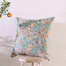 Load image into Gallery viewer, Block printed Cotton Cushion Cover,  Throw Cushion Cover, 45 x 45cm, 18x18”