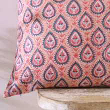 Load image into Gallery viewer, Block printed Cotton Cushion Cover,  Throw Cushion Cover, 45 x 45cm, 18x18”