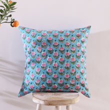 Load image into Gallery viewer, Block printed Cotton Cushion Cover,  Throw Cushion Cover, 45 x 45cm, 18x18”