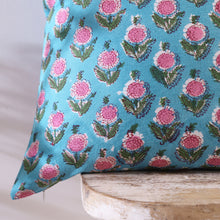 Load image into Gallery viewer, Block printed Cotton Cushion Cover,  Throw Cushion Cover, 45 x 45cm, 18x18”