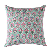 Load image into Gallery viewer, Block printed Cotton Cushion Cover,  Throw Cushion Cover, 45 x 45cm, 18x18”
