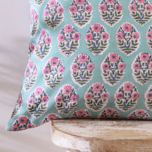 Load image into Gallery viewer, Block printed Cotton Cushion Cover,  Throw Cushion Cover, 45 x 45cm, 18x18”