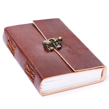 Load image into Gallery viewer, Medium Plain Leather Journal with Lock