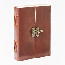 Load image into Gallery viewer, Medium Plain Leather Journal with Lock