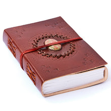 Load image into Gallery viewer, Medium Unakite Stone Leather Journal