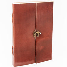 Load image into Gallery viewer, XL Plain Leather Journal w/ Lock
