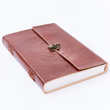 Load image into Gallery viewer, XL Printed Leather Journal w/ Lock