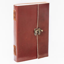 Load image into Gallery viewer, Large Tall Plain Leather Journal w/ Lock