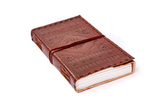 Load image into Gallery viewer, Large Tall Printed & Stitched Leather Journal