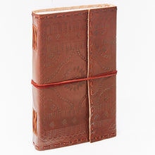 Load image into Gallery viewer, Large Tall Printed & Stitched Leather Journal