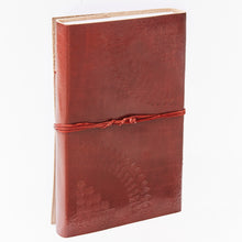 Load image into Gallery viewer, Large Tall Sodalite Stone Leather Journal