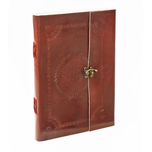 Load image into Gallery viewer, A4 Printed Leather Journal w/ Lock