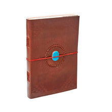 Load image into Gallery viewer, A4 Turquoise Stone Leather Journal