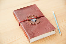 Load image into Gallery viewer, Large Tall Sodalite Stone Leather Journal