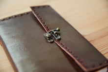 Load image into Gallery viewer, Large Tall Stitched Leather Journal w/ Lock