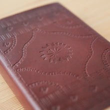 Load image into Gallery viewer, Large Tall Printed Leather Journal w/ Lock