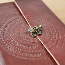Load image into Gallery viewer, XL Printed Leather Journal w/ Lock