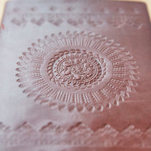 Load image into Gallery viewer, XL Printed & Stitched Leather Journal w/ Lock