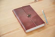 Load image into Gallery viewer, XL Plain Leather Journal w/ Lock