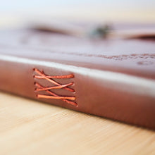 Load image into Gallery viewer, A4 Printed Leather Journal w/ Lock