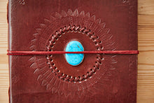 Load image into Gallery viewer, A4 Turquoise Stone Leather Journal