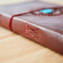 Load image into Gallery viewer, A4 Turquoise Stone Leather Journal
