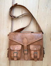 Load image into Gallery viewer, Leather Laptop Satchel Bag