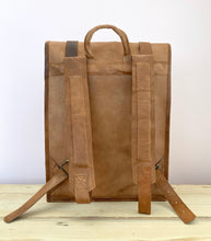 Load image into Gallery viewer, Leather Roll-top Rucksack Large