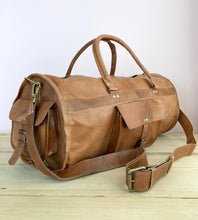 Load image into Gallery viewer, Leather Duffel Bag