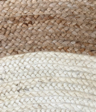 Load image into Gallery viewer, Jute Rug Round with White