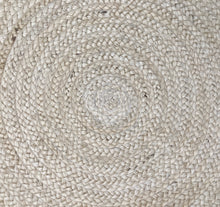 Load image into Gallery viewer, Jute Rug Round with White