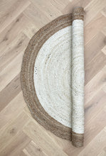 Load image into Gallery viewer, Jute Rug Round with White