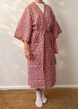 Load image into Gallery viewer, Kimono Block Print Long