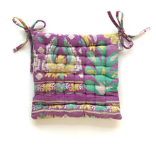 Load image into Gallery viewer, Vintage Kantha Square Chair Cushion , Seat Pad, 40 x 40 cm