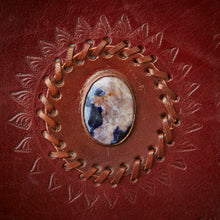 Load image into Gallery viewer, Large Tall Sodalite Stone Leather Journal