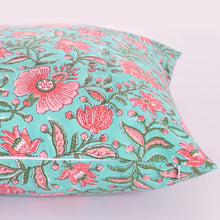 Load image into Gallery viewer, Block printed Cotton Cushion Cover,  Throw Cushion Cover, 45 x 45cm, 18x18”