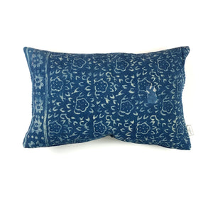 Vintage Indigo Kantha Cushion Cover , Pillow Case, 40 cm x 60 cm