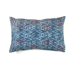 Vintage Indigo Kantha Cushion Cover , Pillow Case, 40 cm x 60 cm