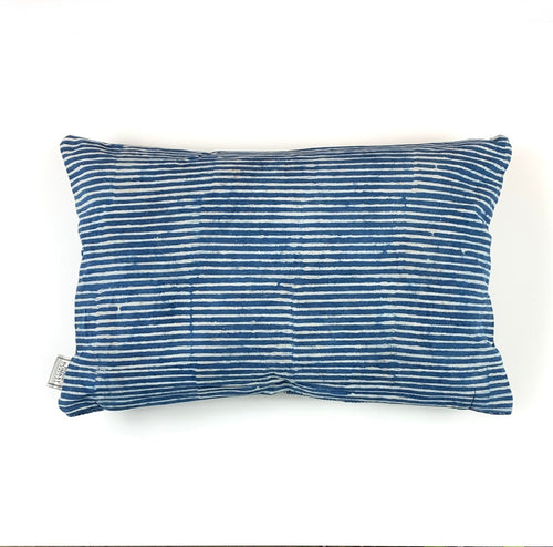 Vintage Indigo Kantha Cushion Cover , Pillow Case, 40 cm x 60 cm