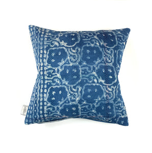 Vintage Indigo Kantha Cushion Cover , Pillow Case, 45 cm x 45 cm