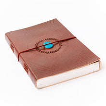 Load image into Gallery viewer, A4 Turquoise Stone Leather Journal