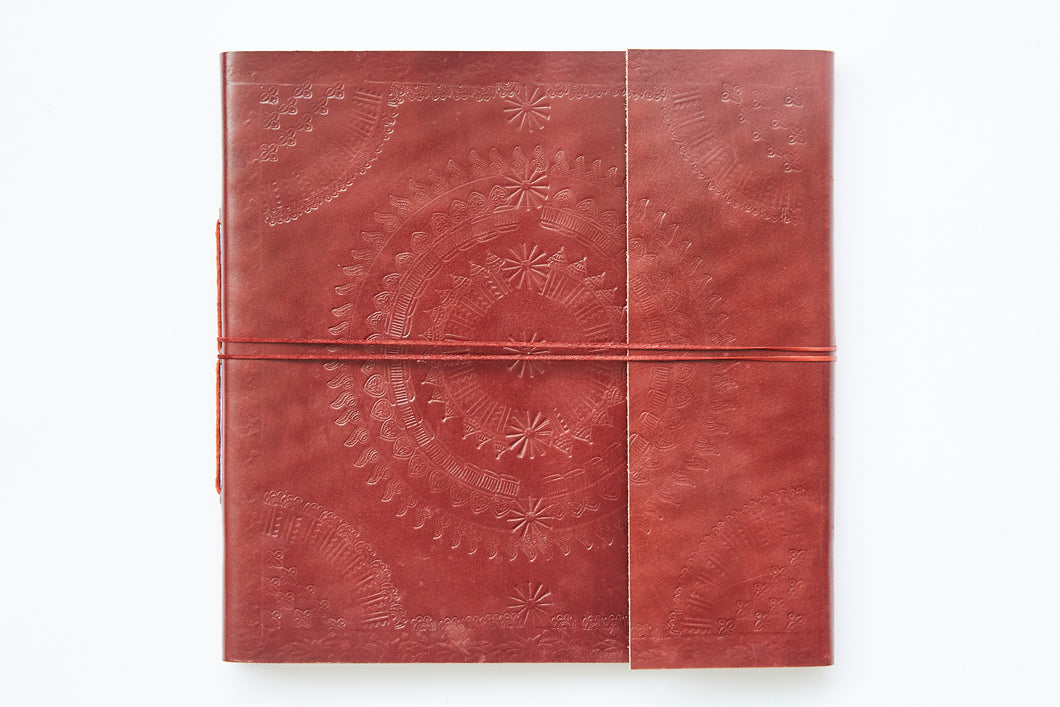 Leather Photo Album Printed Square L