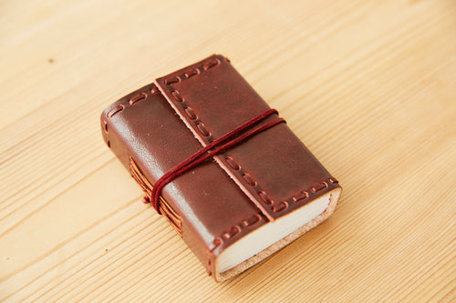 Mini Stitched Leather Journal