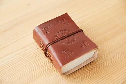 Mini Printed Leather Journal