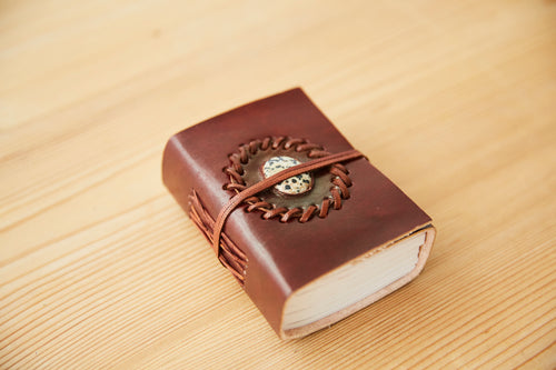 Mini Dalmatian Stone Leather Journal