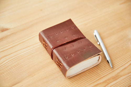 Small Printed Leather Journal