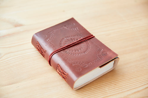 Medium Printed Leather Journal