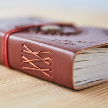 Load image into Gallery viewer, Medium Unakite Stone Leather Journal