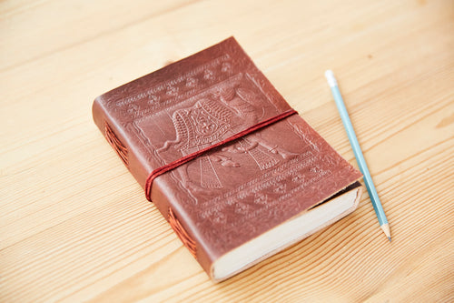 Large Camel Leather Journal